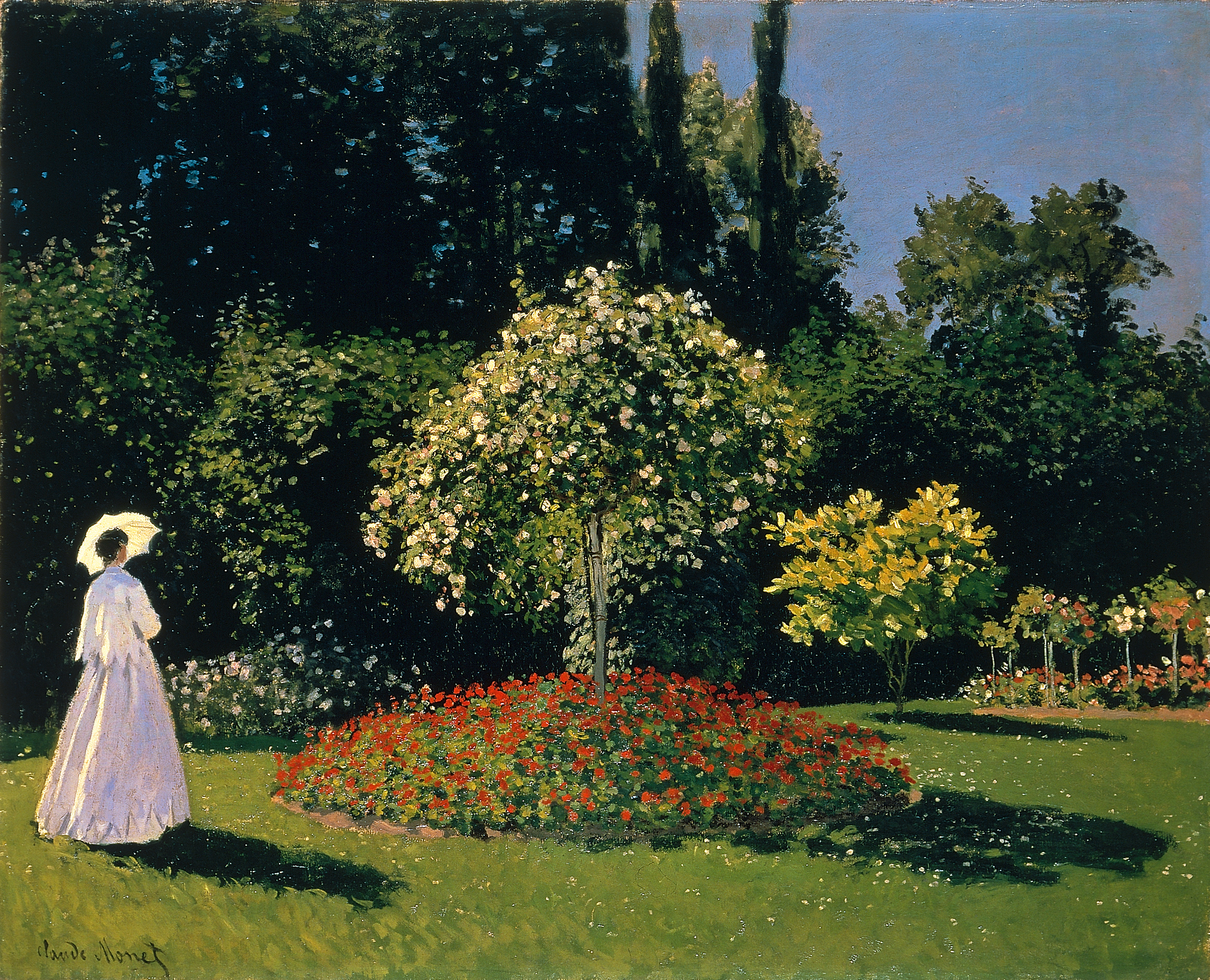 Jeanne-Marguerite Lecadre in the Garden, Sainte-Adresse - Claude Monet (1866-1867)